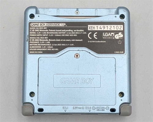 Gameboy Advance SP - Model AGS-001 - Pearl Blue - Konsol - SNR XEH14912102 (B Grade) (Genbrug)